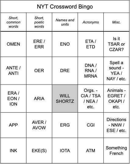 xwd bingo 1