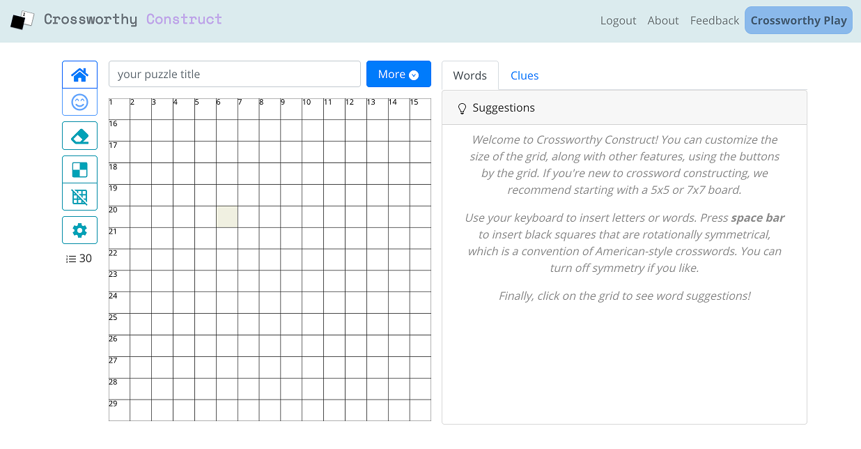 Crossworthy Construct page