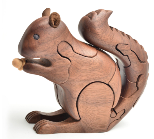 squirrel puzzle wood